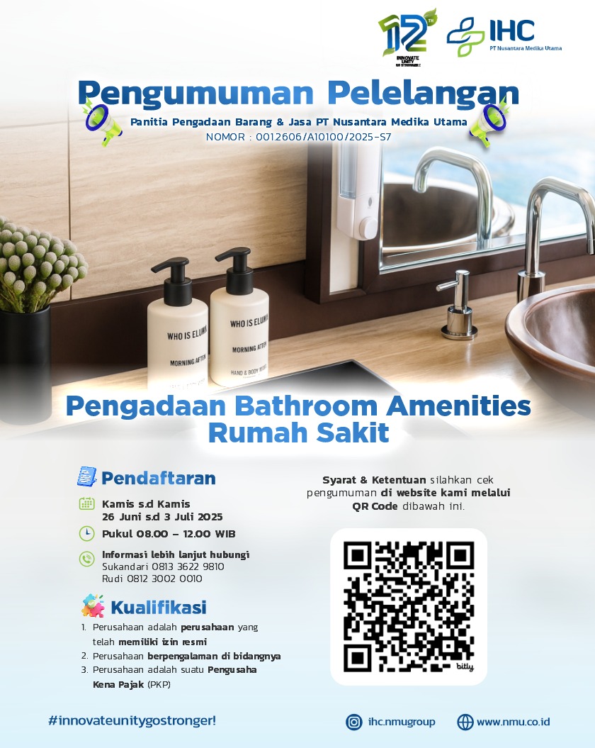 Pengadaan Bathroom Amenities Rumah Sakit
