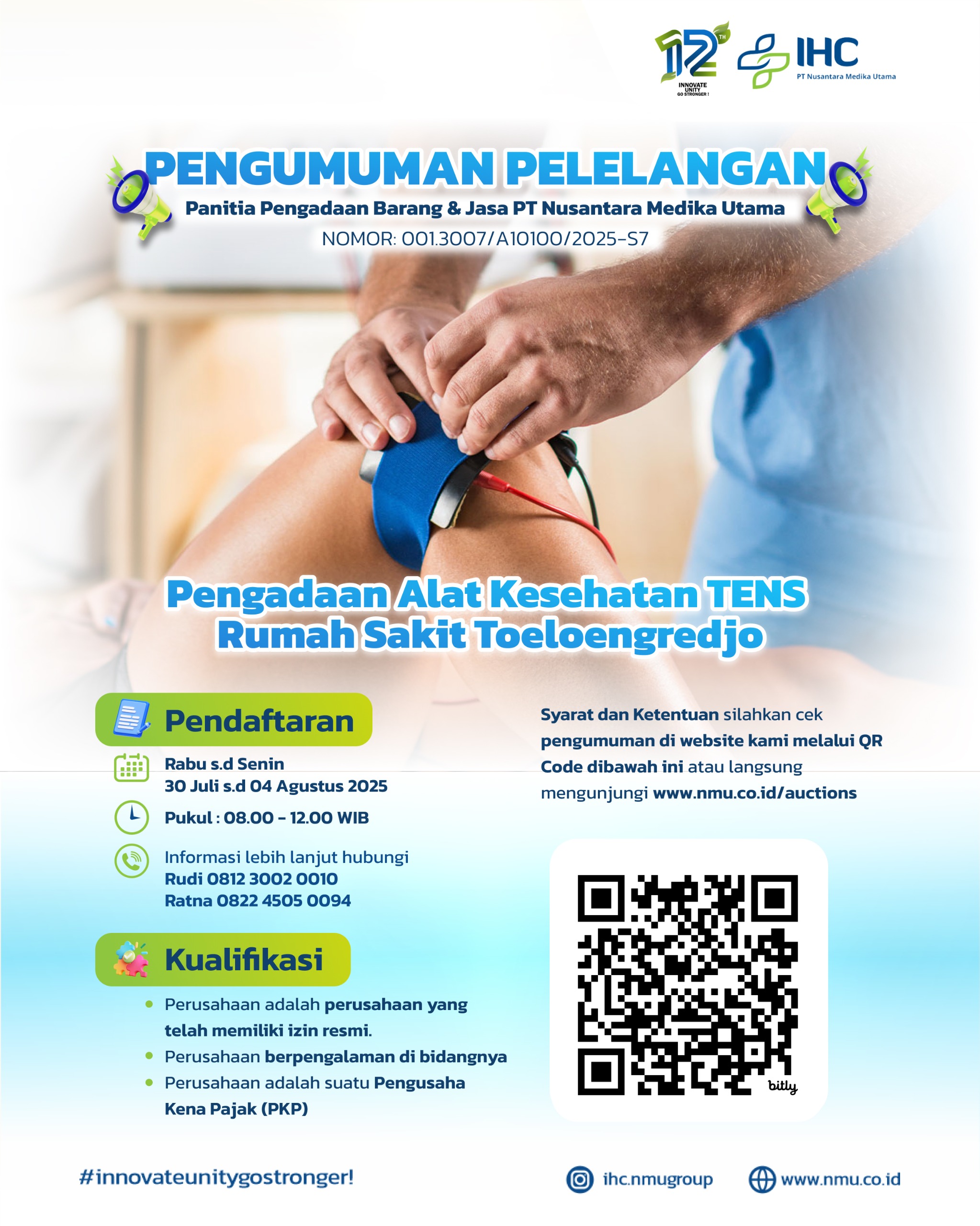 Pengadaan Alat Kesehatan TENS Rumah Sakit Toeloengredjo