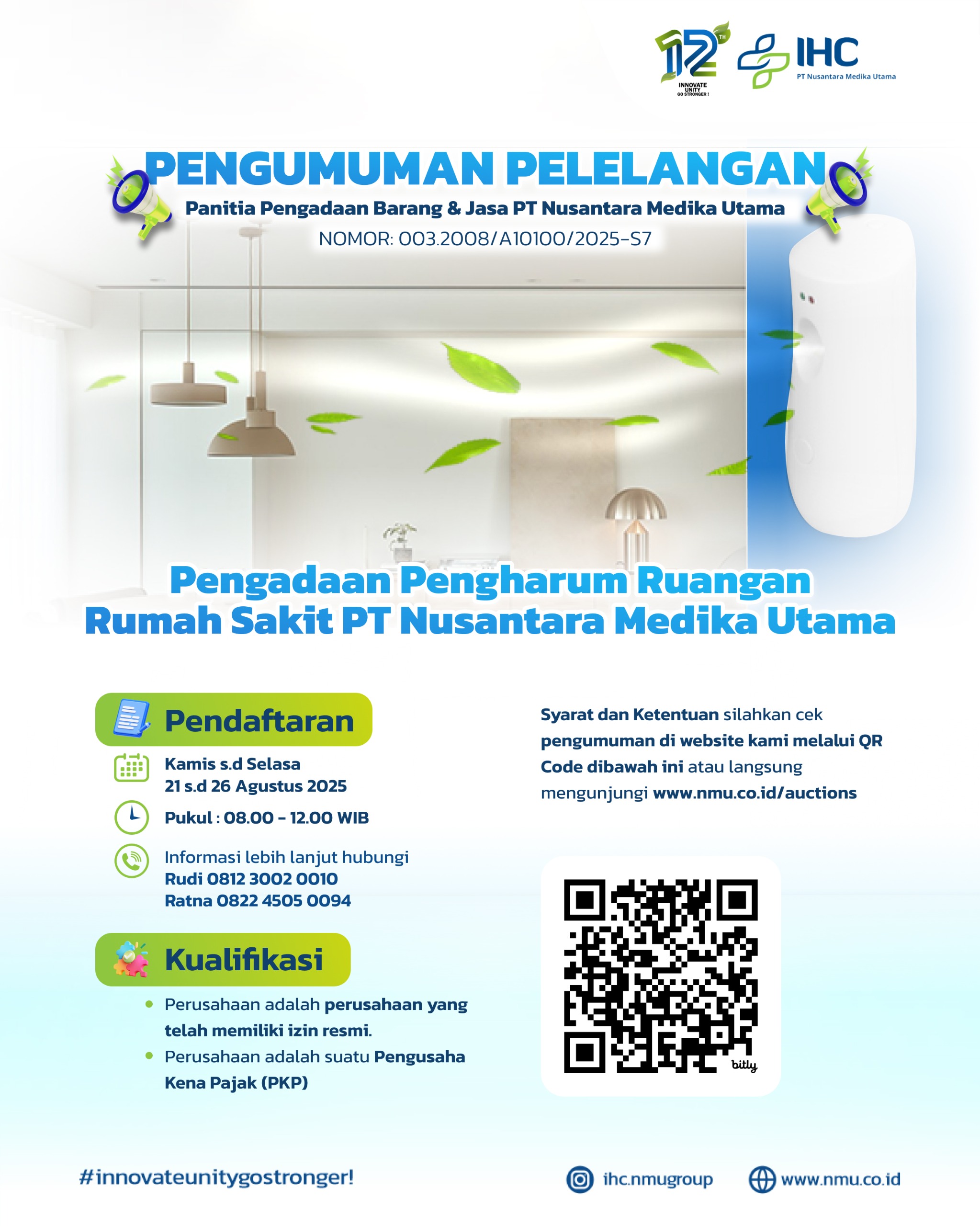 Pengadaan Pengharum Ruangan Rumah Sakit PT Nusantara Medika Utama