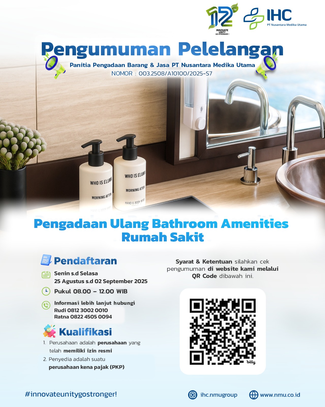 Pengadaan Ulang Bathroom Amenities Rumah Sakit