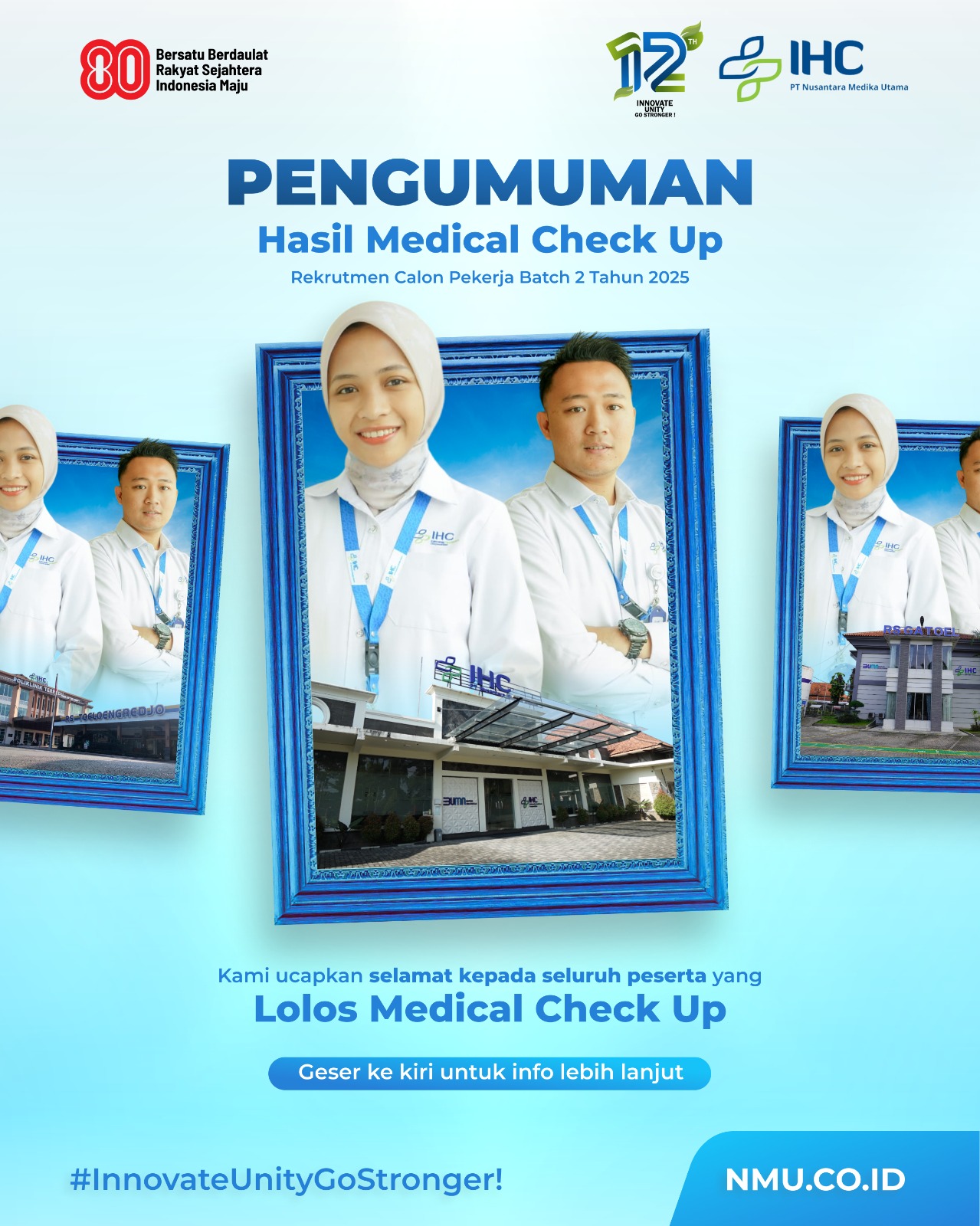 Pengumuman Hasil Medical Check Up Rekrutmen Calon Pekerja PT Nusantara Medika Utama Batch 2 Tahun 2025