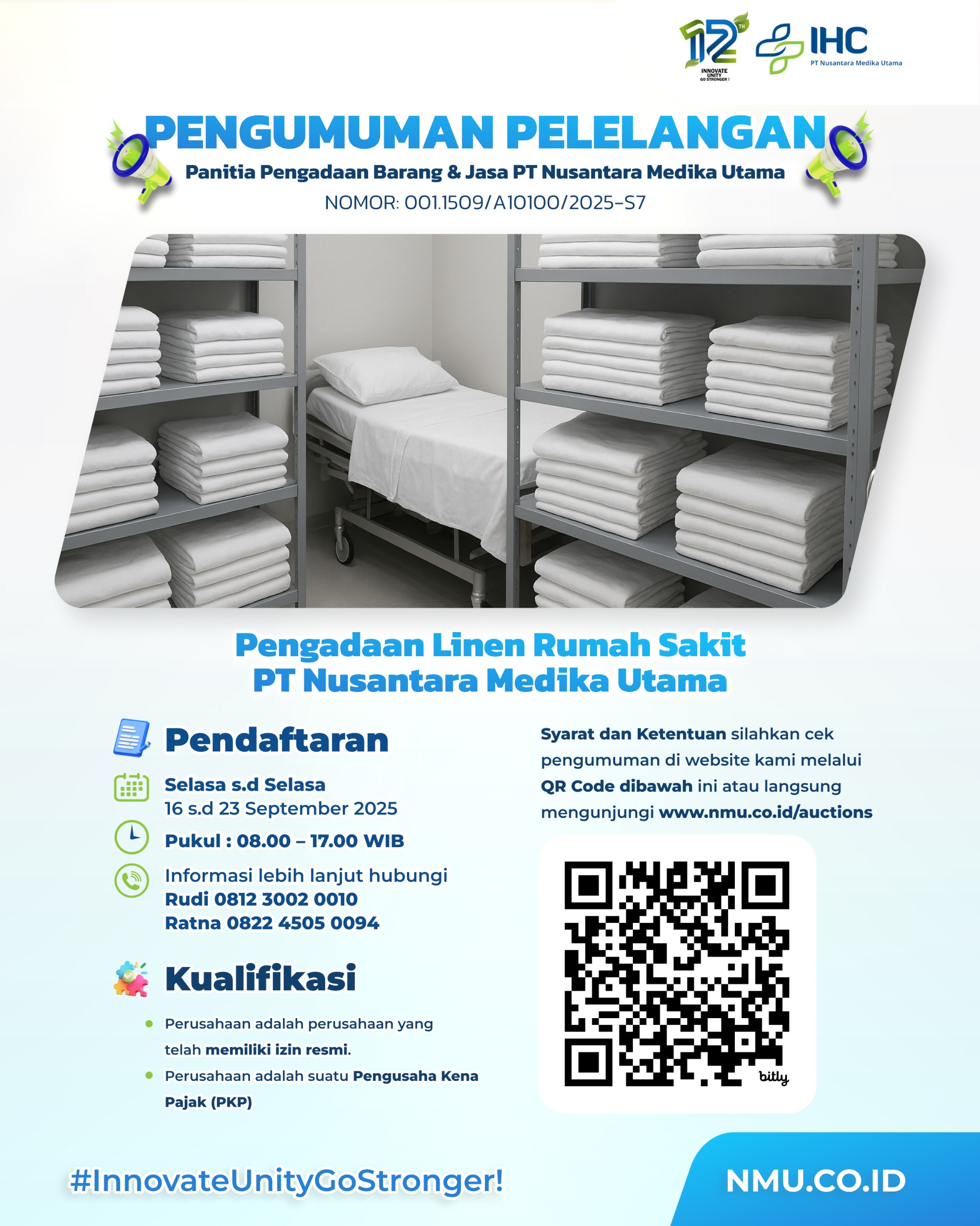 Pengadaan Linen Rumah Sakit PT Nusantara Medika Utama