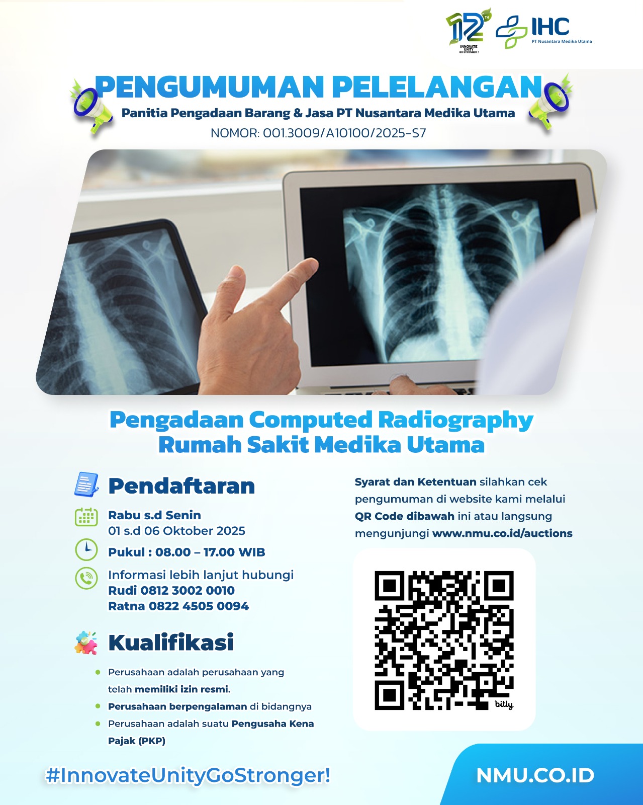 Pengadaan Computed Radiography Rumah Sakit Medika Utama