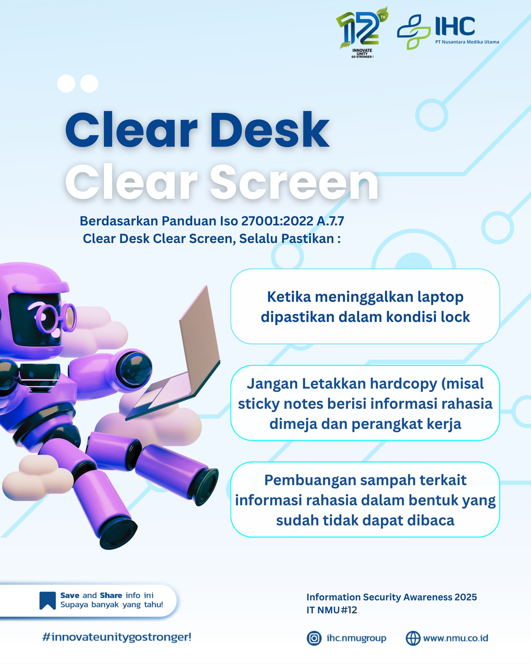 Clear Desk, Clear Screen: Budaya Keamanan Informasi di Lingkungan Kerja NMU