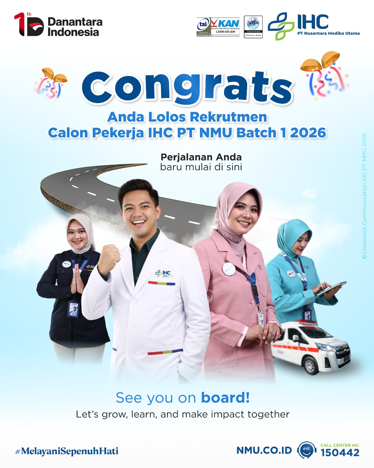 Pengumuman Hasil Medical Check Up dan Unit Penempatan Pekerja IHC PT Nusantara Medika Utama Batch 1 Tahun 2026