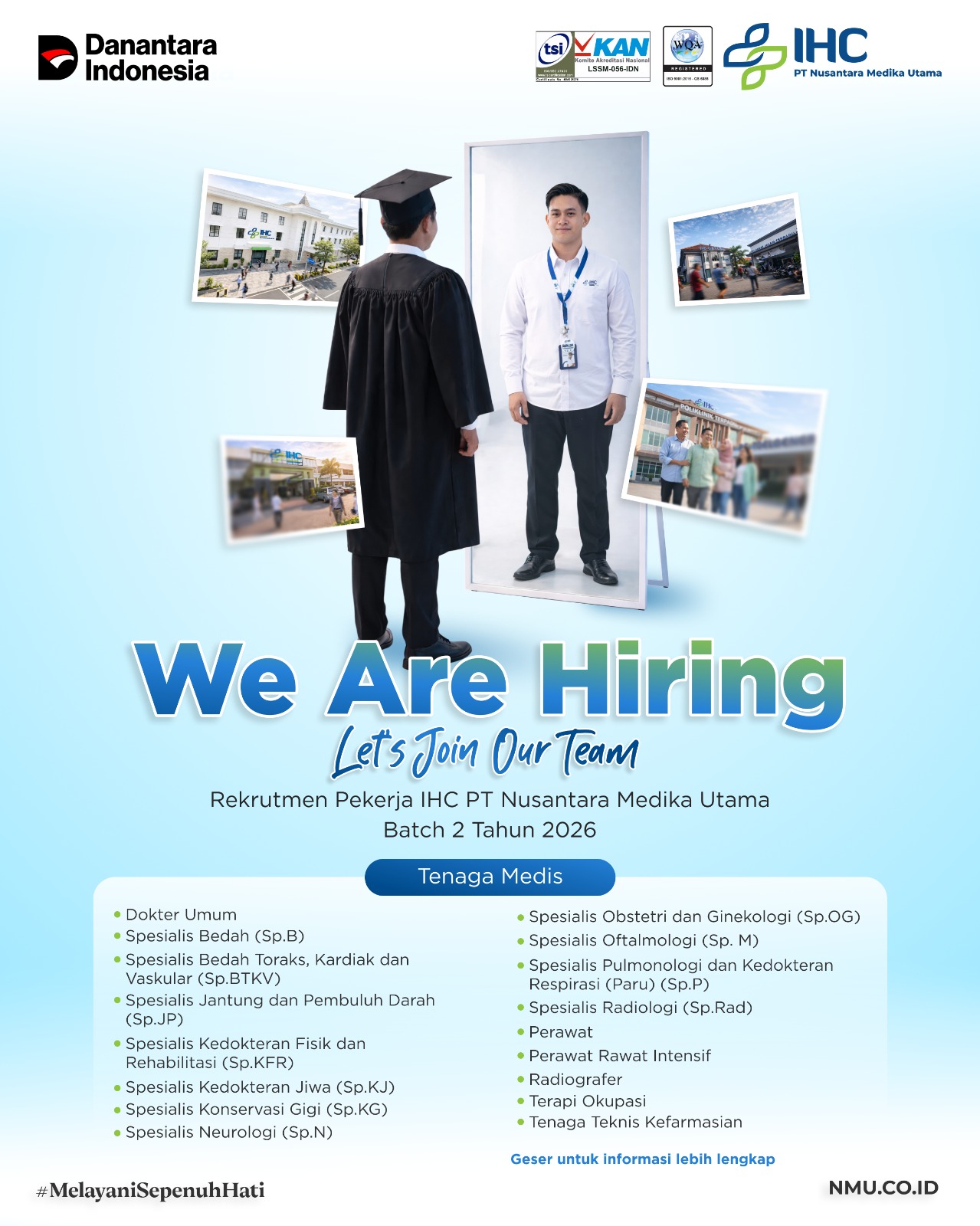 Open Rekrutmen Calon Pekerja IHC PT Nusantara Medika Utama Batch 2 Tahun 2026
