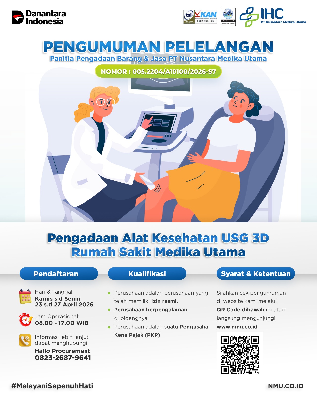 Pengadaan Alat Kesehatan USG 3D Rumah Sakit Medika Utama