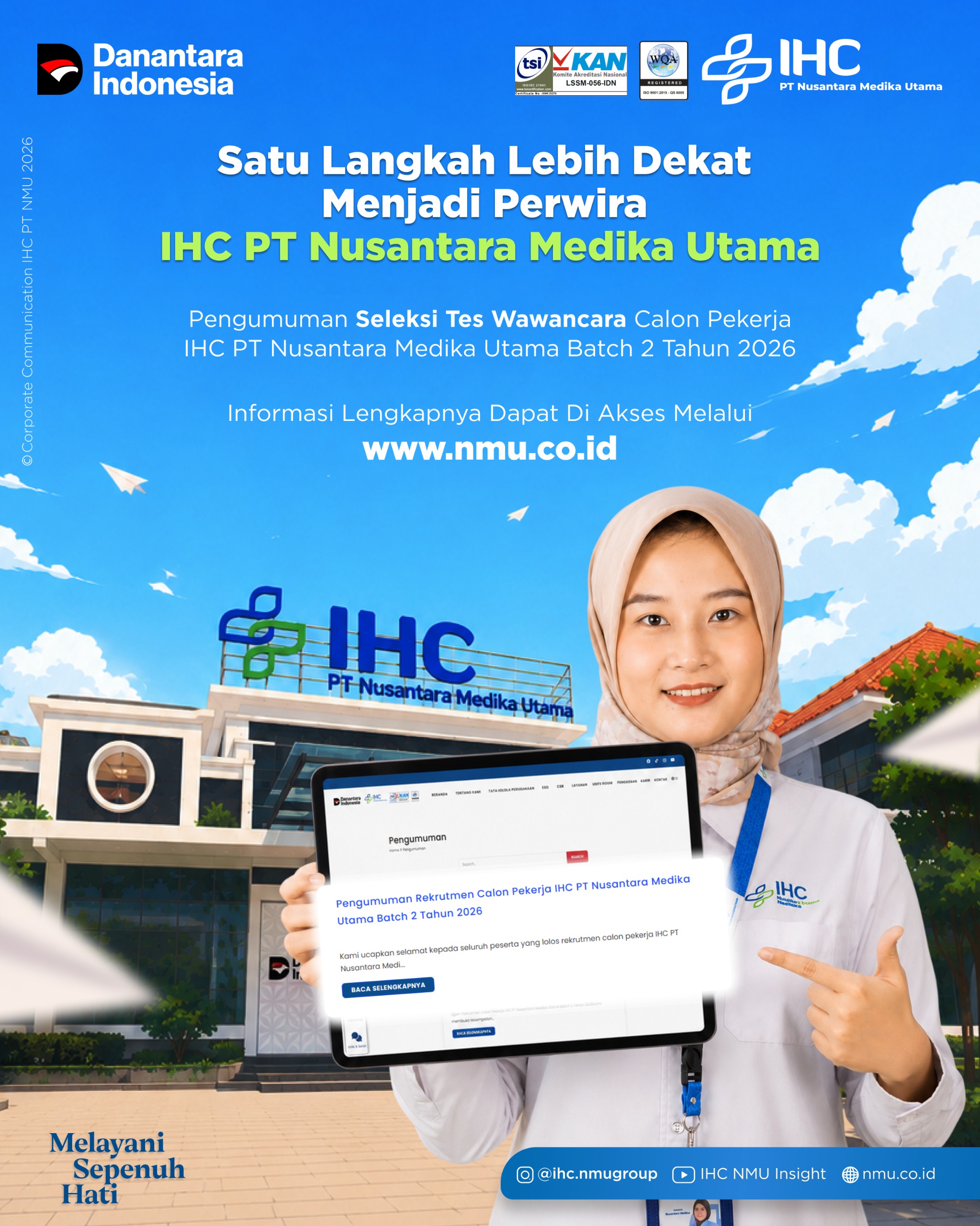Pengumuman Rekrutmen Calon Pekerja IHC PT Nusantara Medika Utama Batch 2 Tahun 2026