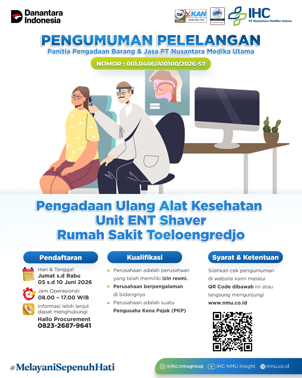 Pengadaan Ulang Alat Kesehatan Unit ENT Shaver Rumah Sakit Toeloengredjo