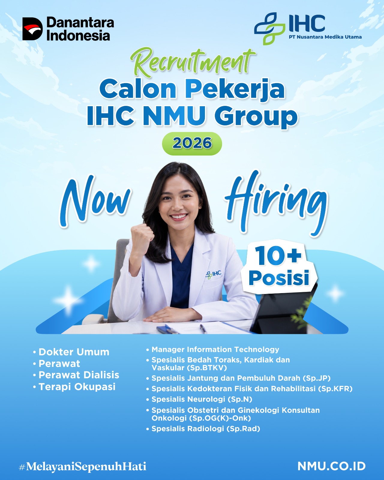 Open Rekrutmen Calon Pekerja IHC PT Nusantara Medika Utama Batch 3 Tahun 2026