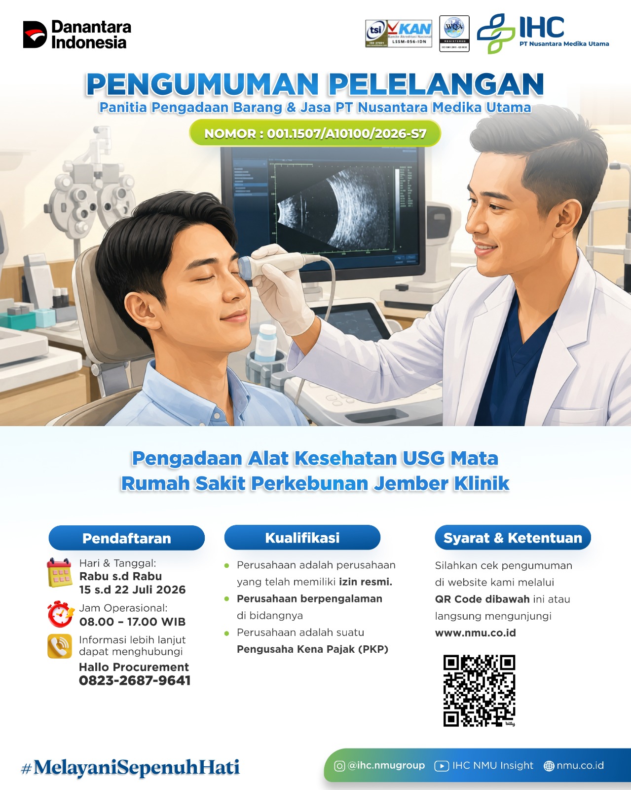 Pengadaan Alat Kesehatan USG Mata Rumah Sakit Perkebunan Jember Klinik