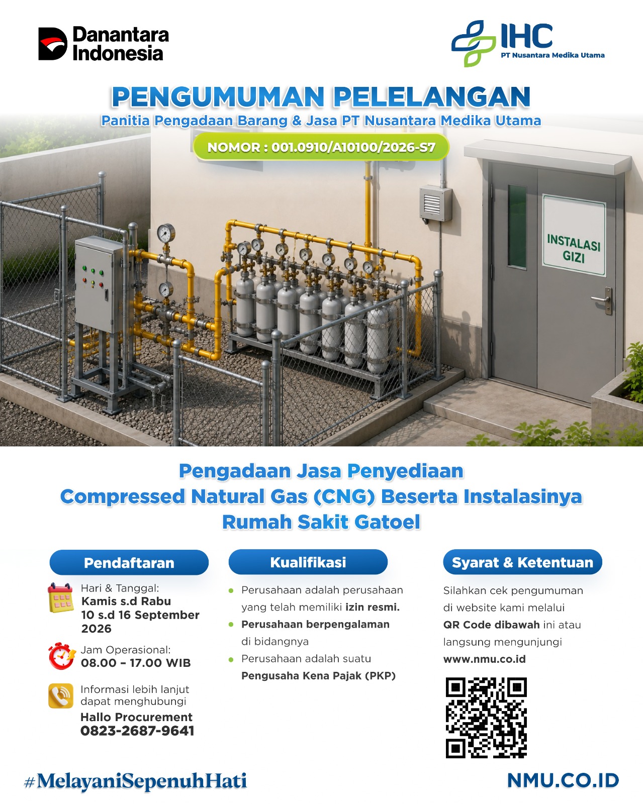 Pengadaan Jasa Penyediaan Compressed Natural Gas (CNG) Beserta Instalasinya Rumah Sakit Gatoel